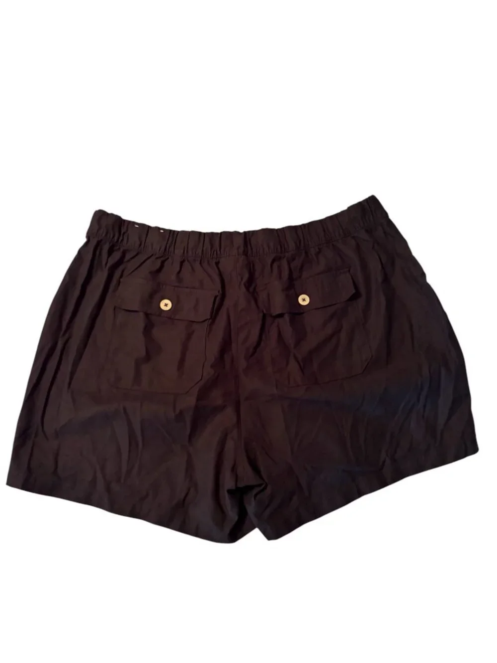 NWT Lane Bryant Size 20 Black Pull On Shorts with Drawstring Waist